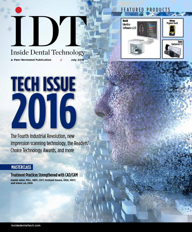 Inside Dental Technology July 2016 Cover