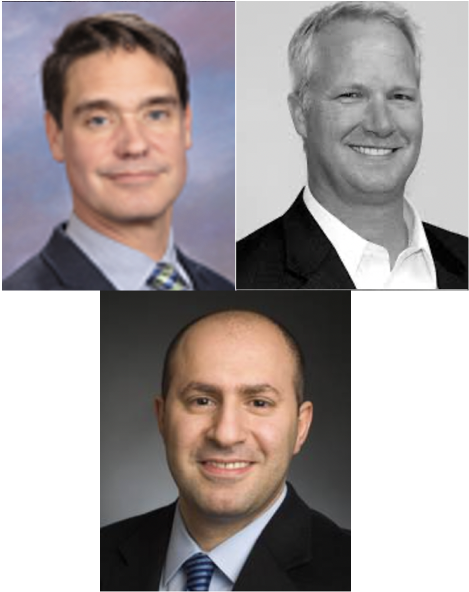 Tony K. Choueiri, MD; Tom Gallop, and Etienne Grignard Headshot