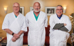 Fig 1. From left, Stephen Wagner, DDS, FACP, with associates Jon Wagner, MD, DDS, FACS, and Charles Tatlock, DDS, MPH.